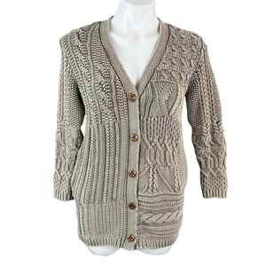 Coldwater Creek Vintage wash mixed pattern cardigan Small Petite
